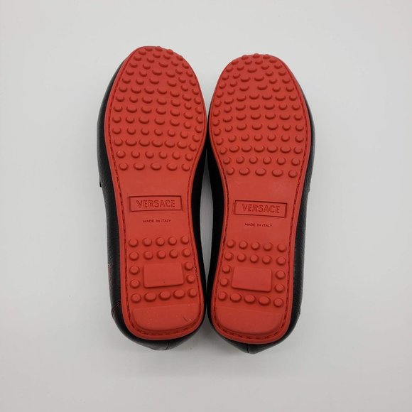 Versace Medusa Leather Loafers Moccasin Black - 39 - Picture 7 of 10